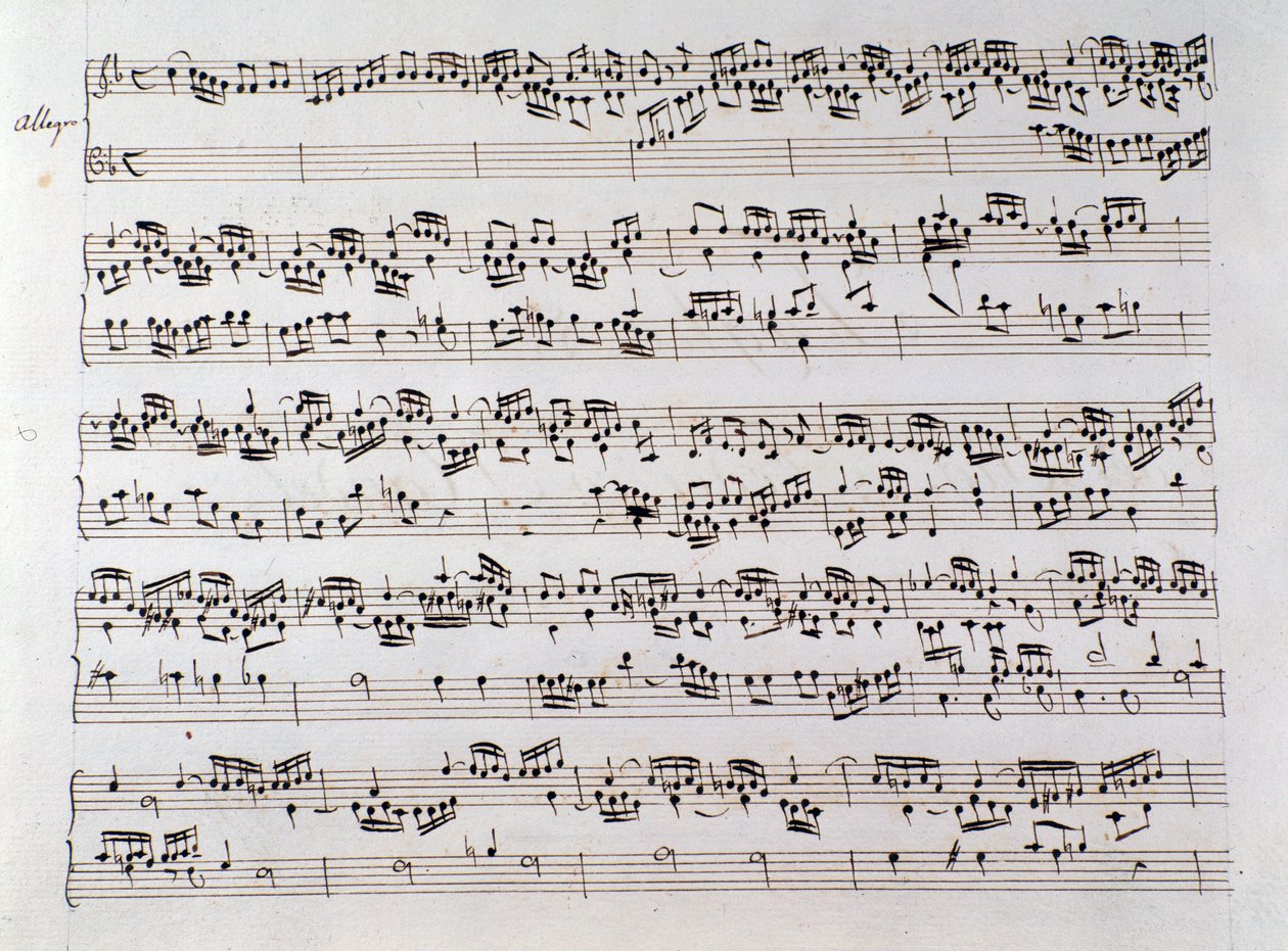 Sheet music page for Handel