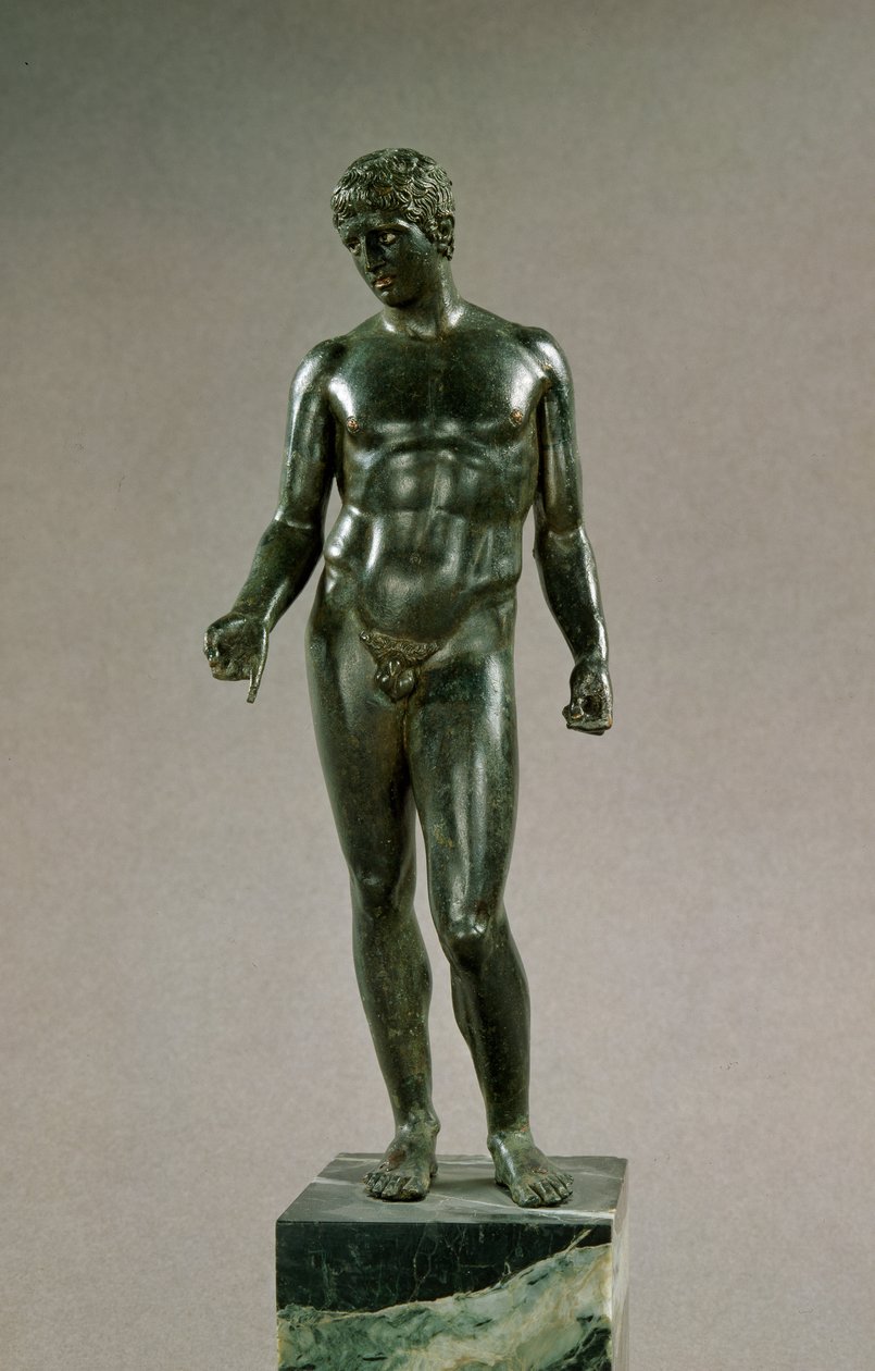 Statue of Mercury, adaptation of the Greek Discophoros of Polyclitus ...