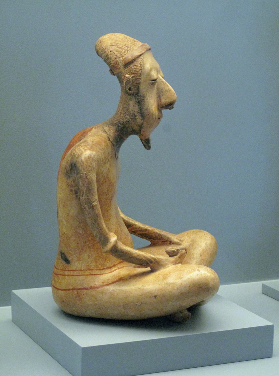 Statuette of a Meditating Old Man, Lagunillas, Late Preclassic-Early Classic period, 300 BC-600 AD by Unbekannt