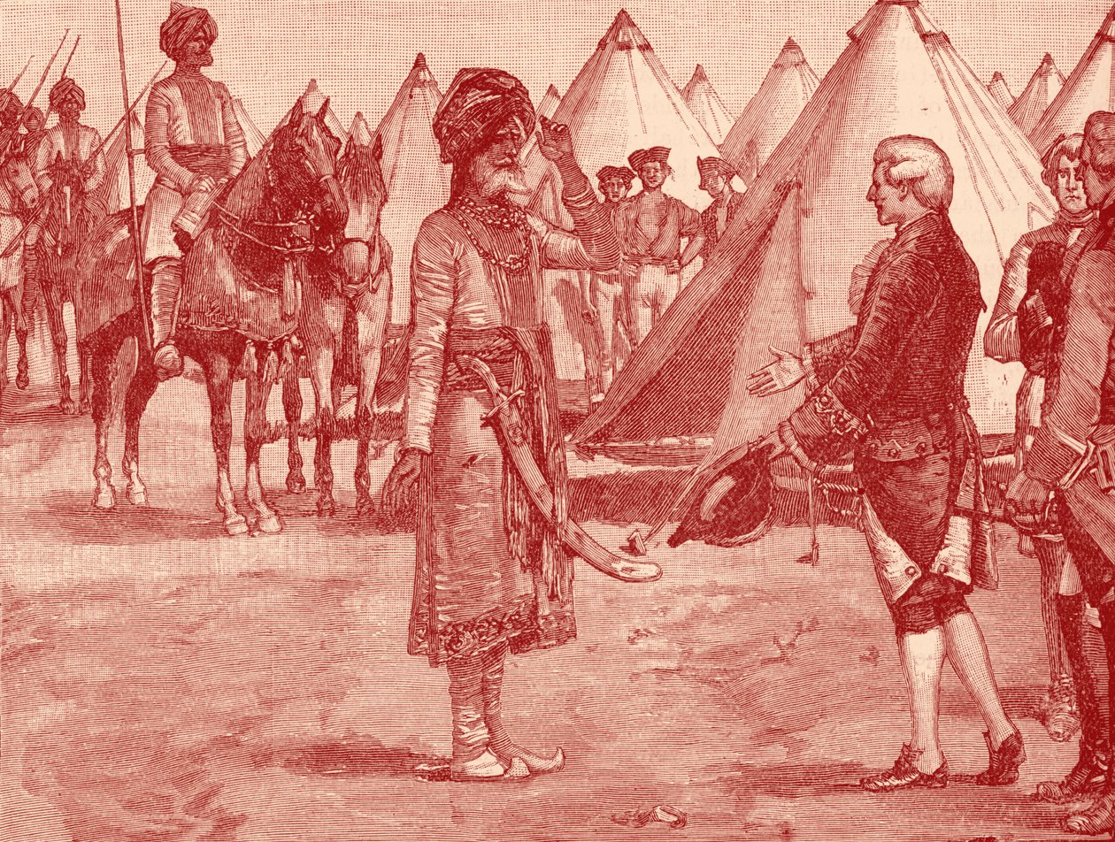 The Great Mughal, Entering the English Camp by Unbekannter Künstler