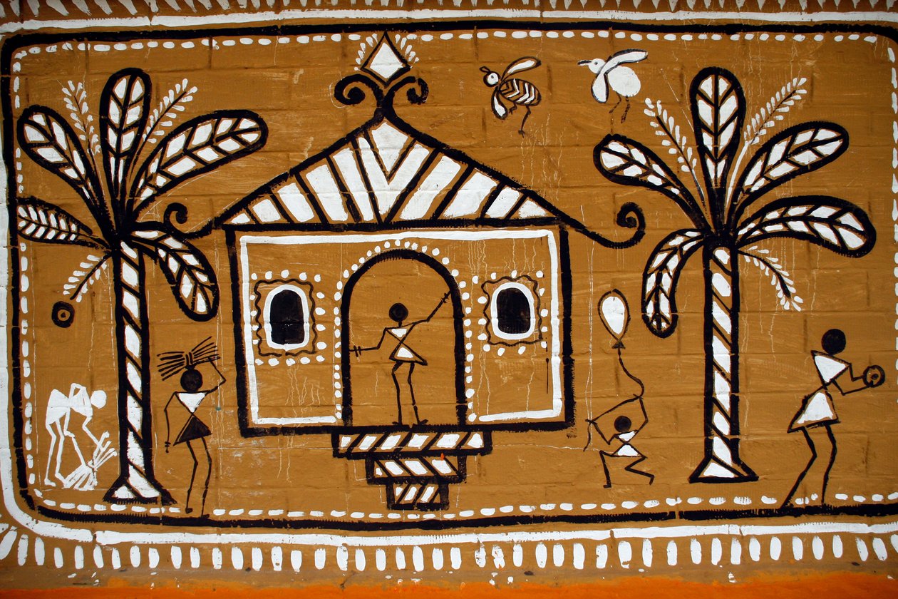 The boundary wall of the Fine Art Institute of Dhaka University, ahead of Pahela Baishakh. Dhaka, Bangladesh. April 13, 2008. (photo) by Unbekannt