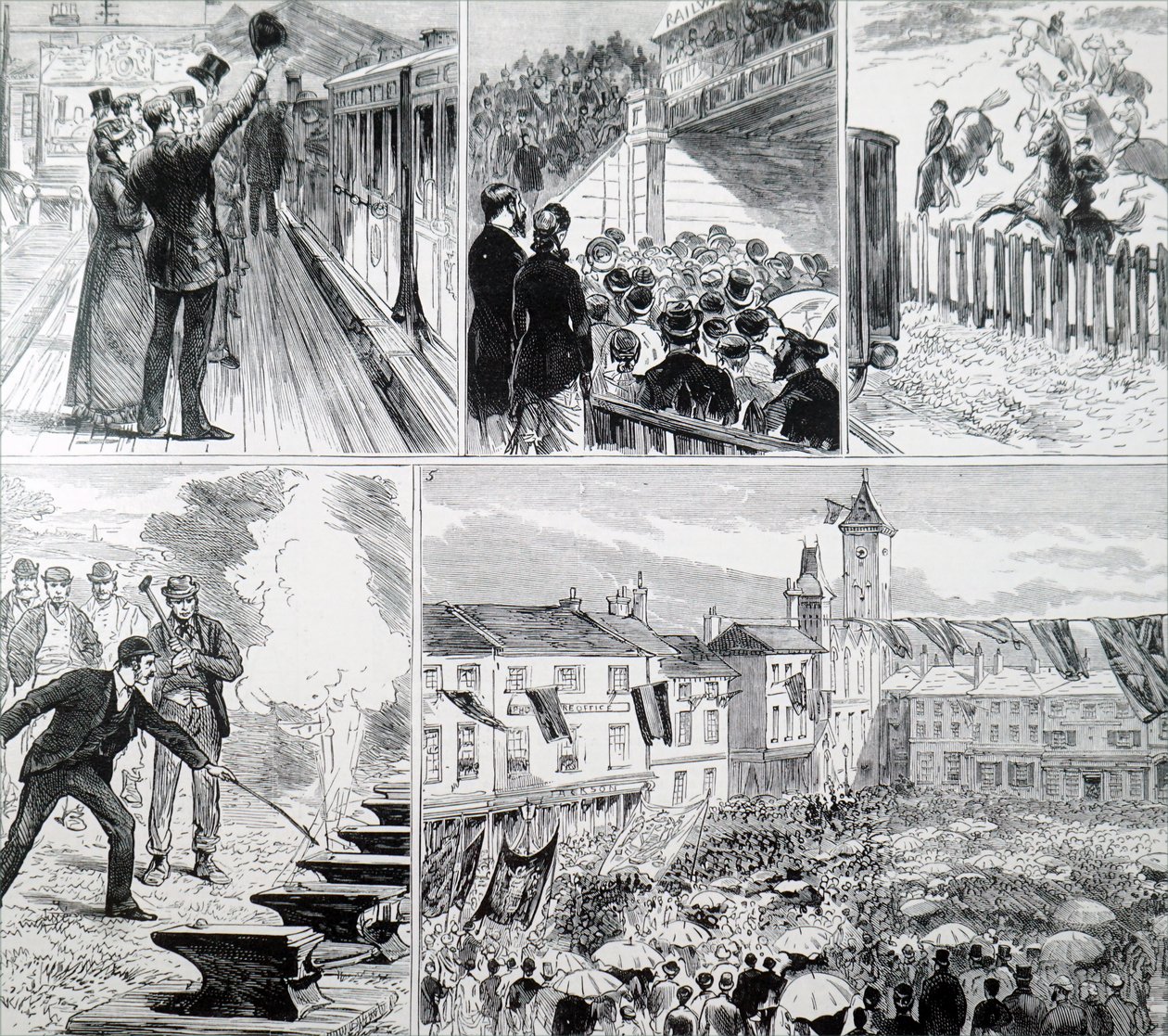 The opening of Newbury and Didcot railway by Unbekannt