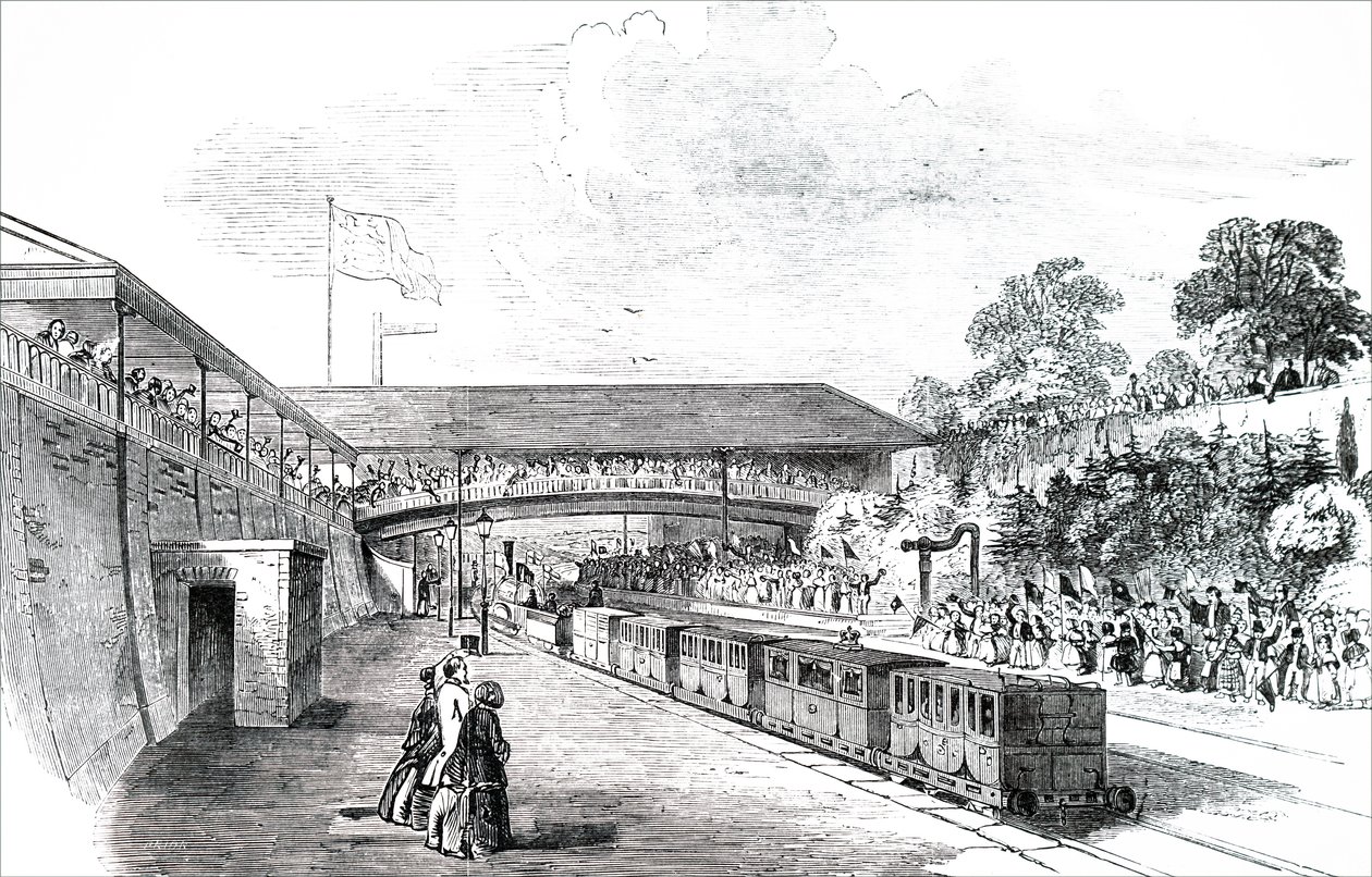 The royal train leaving Cheltenham by Unbekannt