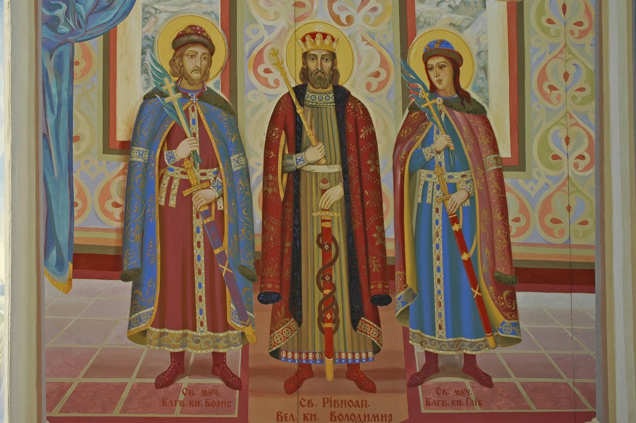 Ukraine, Kiev, St Michael’s Orthodox Monastery (orig1108, reconst. 2001), external fresco by Unbekannt