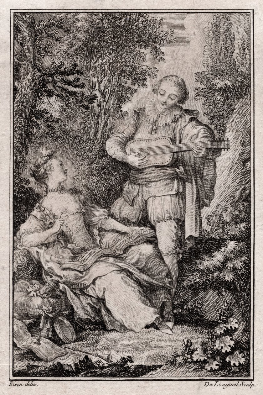 Untitled Genre Scene, Paris 1766 by Unbekannter Künstler