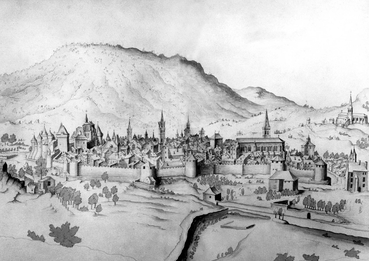 View of the town of Chambery in Savoy by Unbekannter Künstler