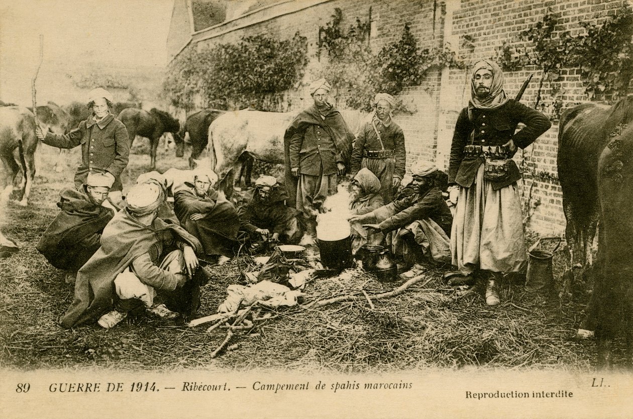 World War 1: Encampment of Moroccan Spahis by Unbekannter Künstler