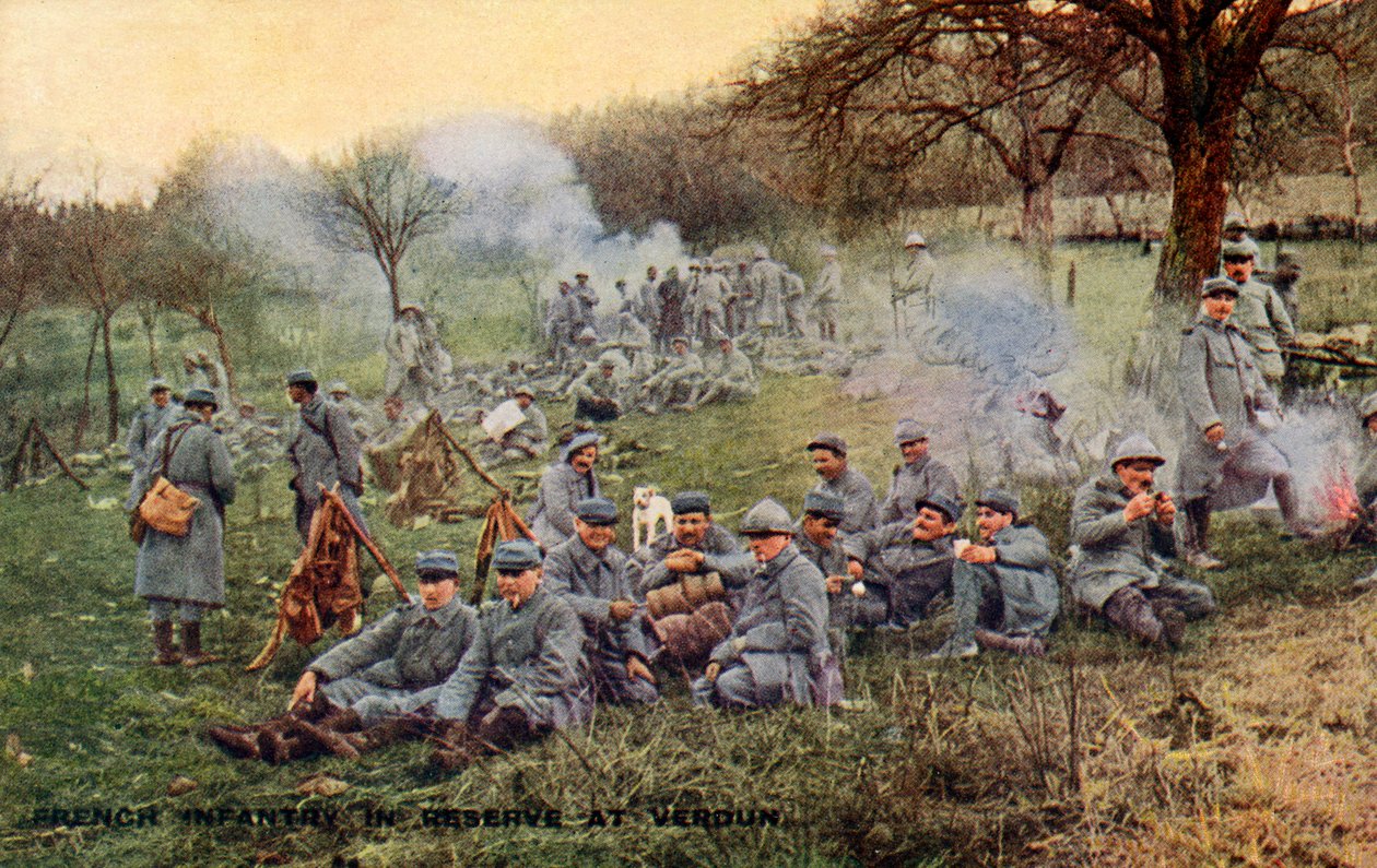 World War 1: French army at the Battle of Verdun by Unbekannter Künstler