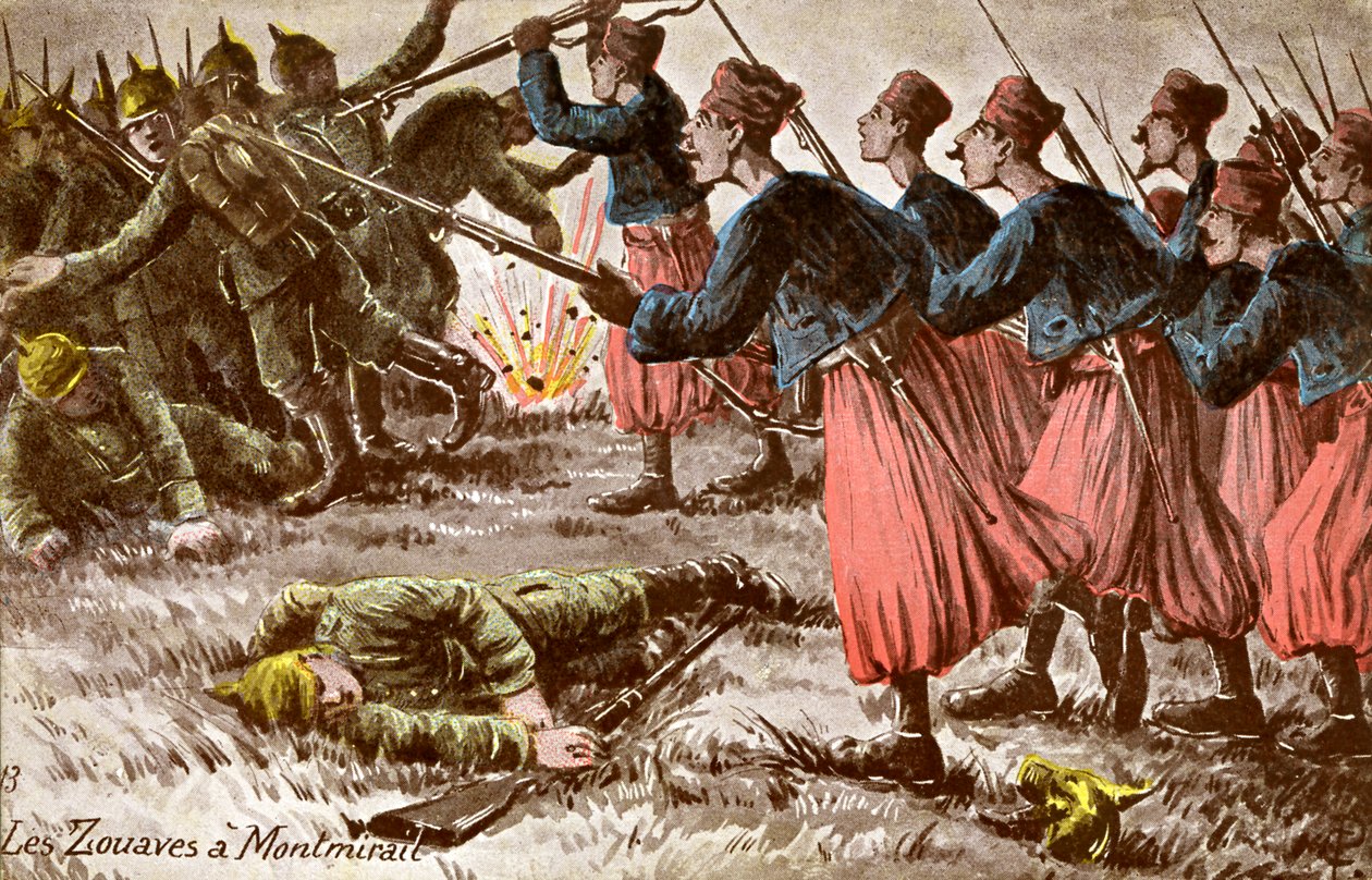 Zouave at Montmirail on the Western Front by Unbekannter Künstler