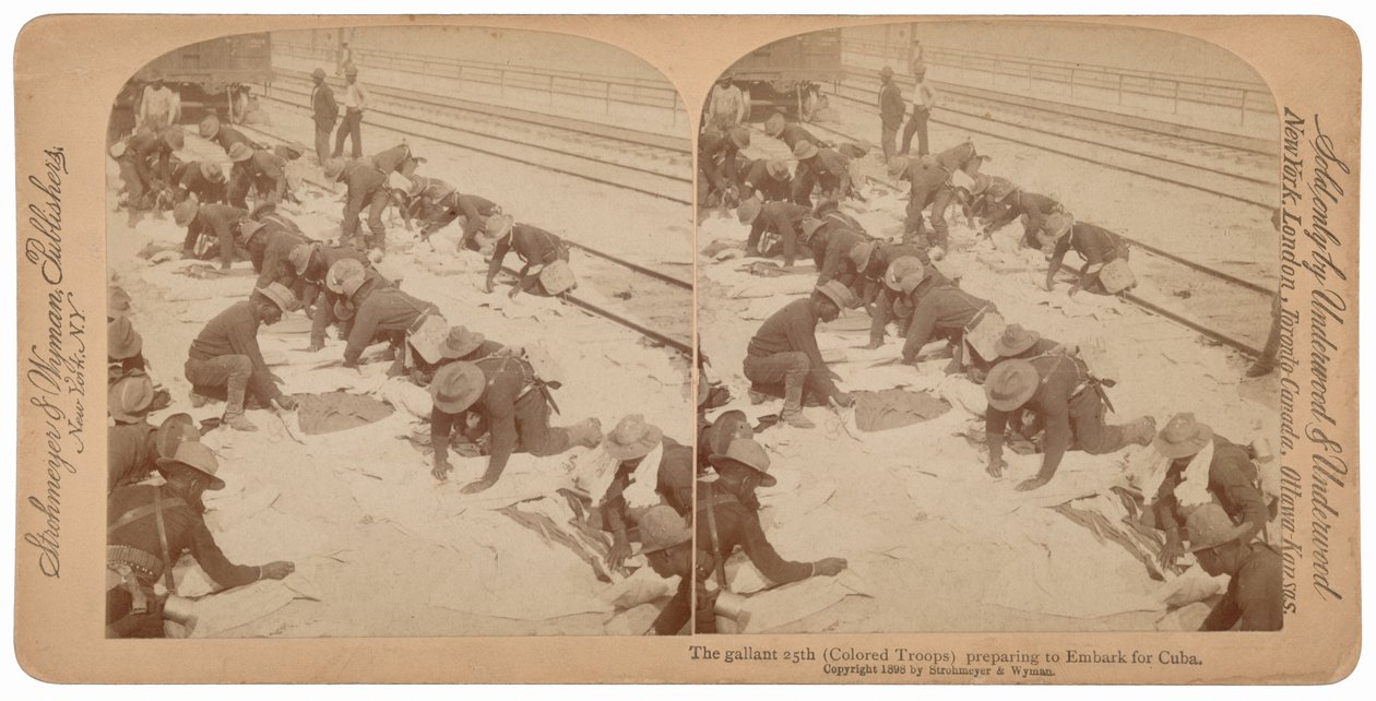 The Gallant 25th Preparing to Embark for Cuba, 1898 by Underwood & Underwood