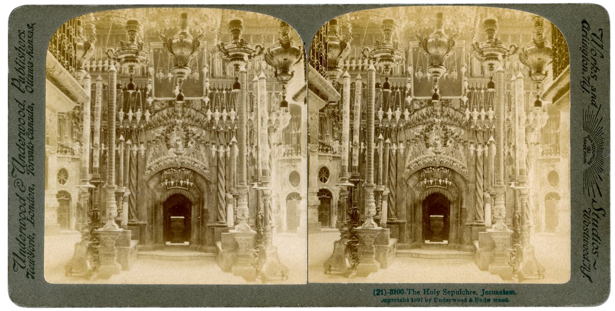 Church of the Holy Sepulchre, Jerusalem, Palestine by Underwood and Underwood