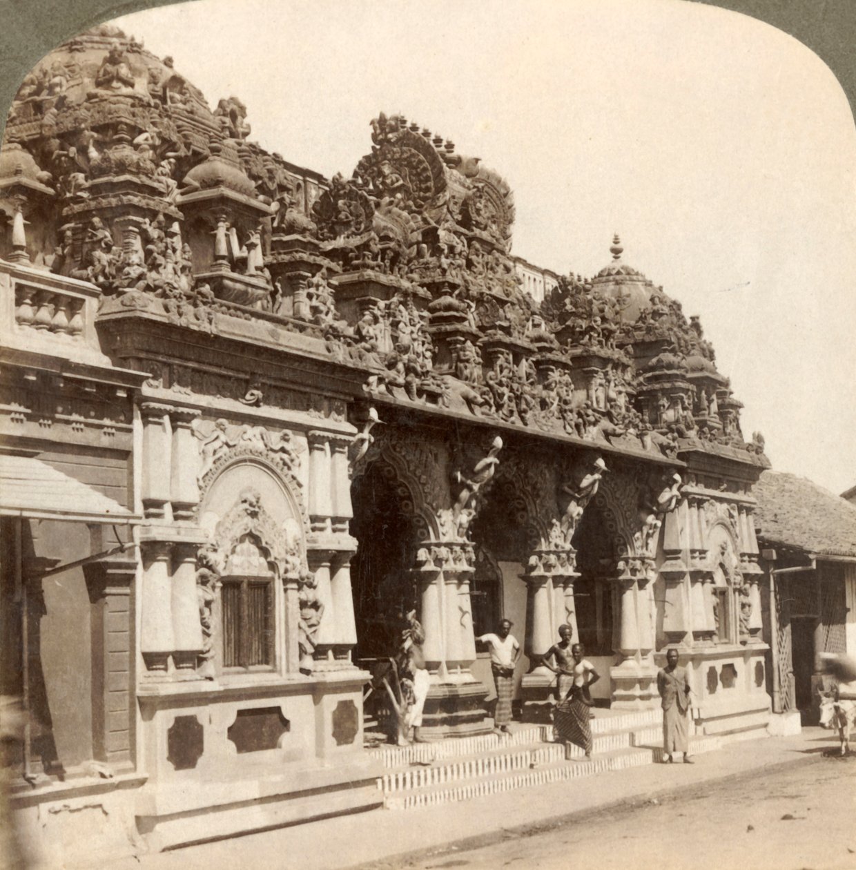 Exquisitely Carved Ornamentation of a Hindu Buddhist Temple, Colombo, Ceylon by Underwood and Underwood