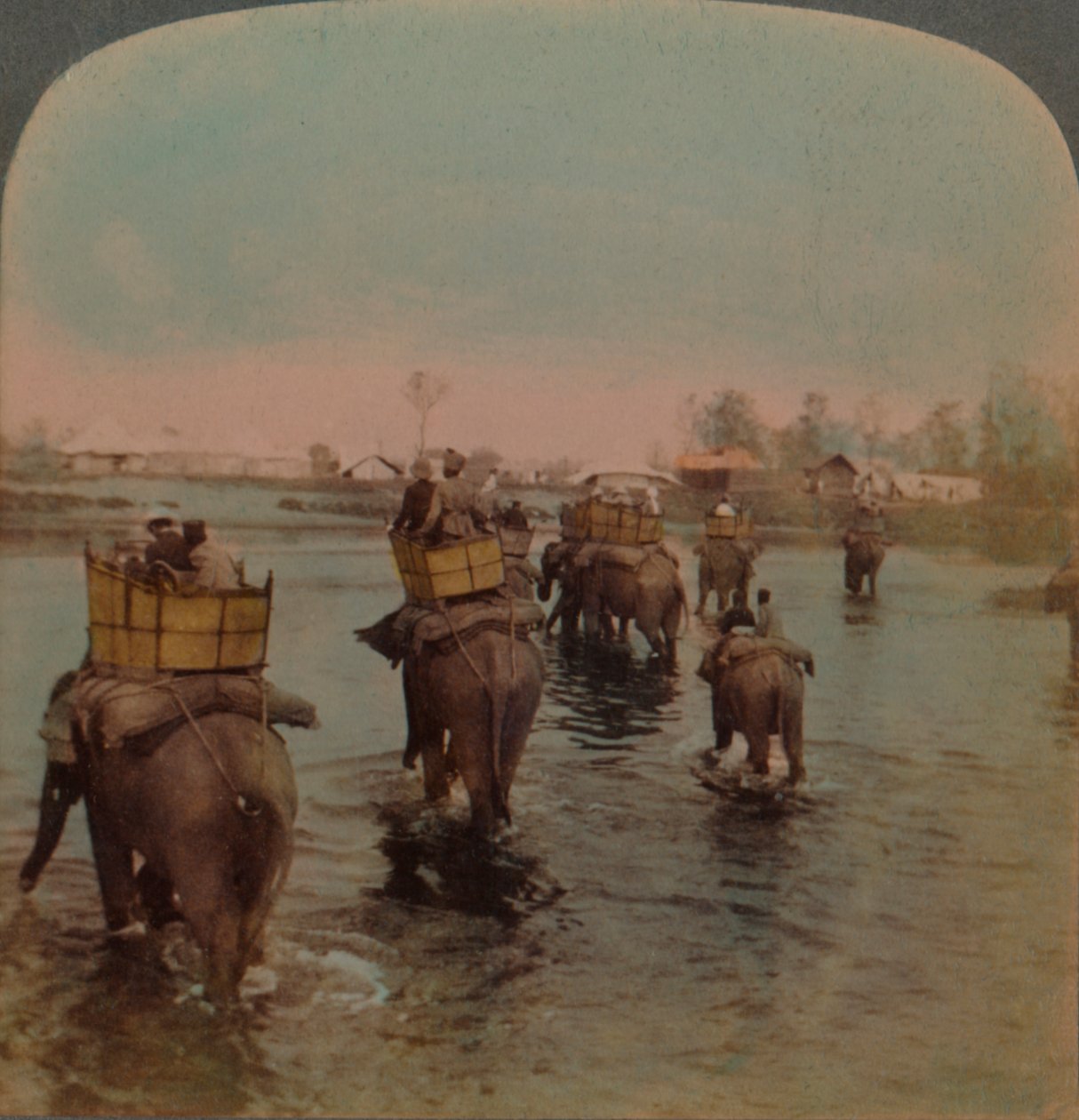 Returning to camp after a days shoot, Bebar jungle, India by Underwood and Underwood