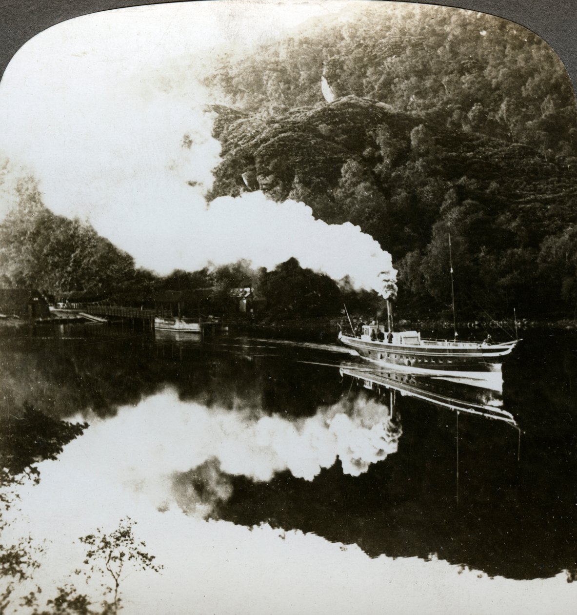 Steam yacht on Loch Katrine, Scotland by Underwood and Underwood