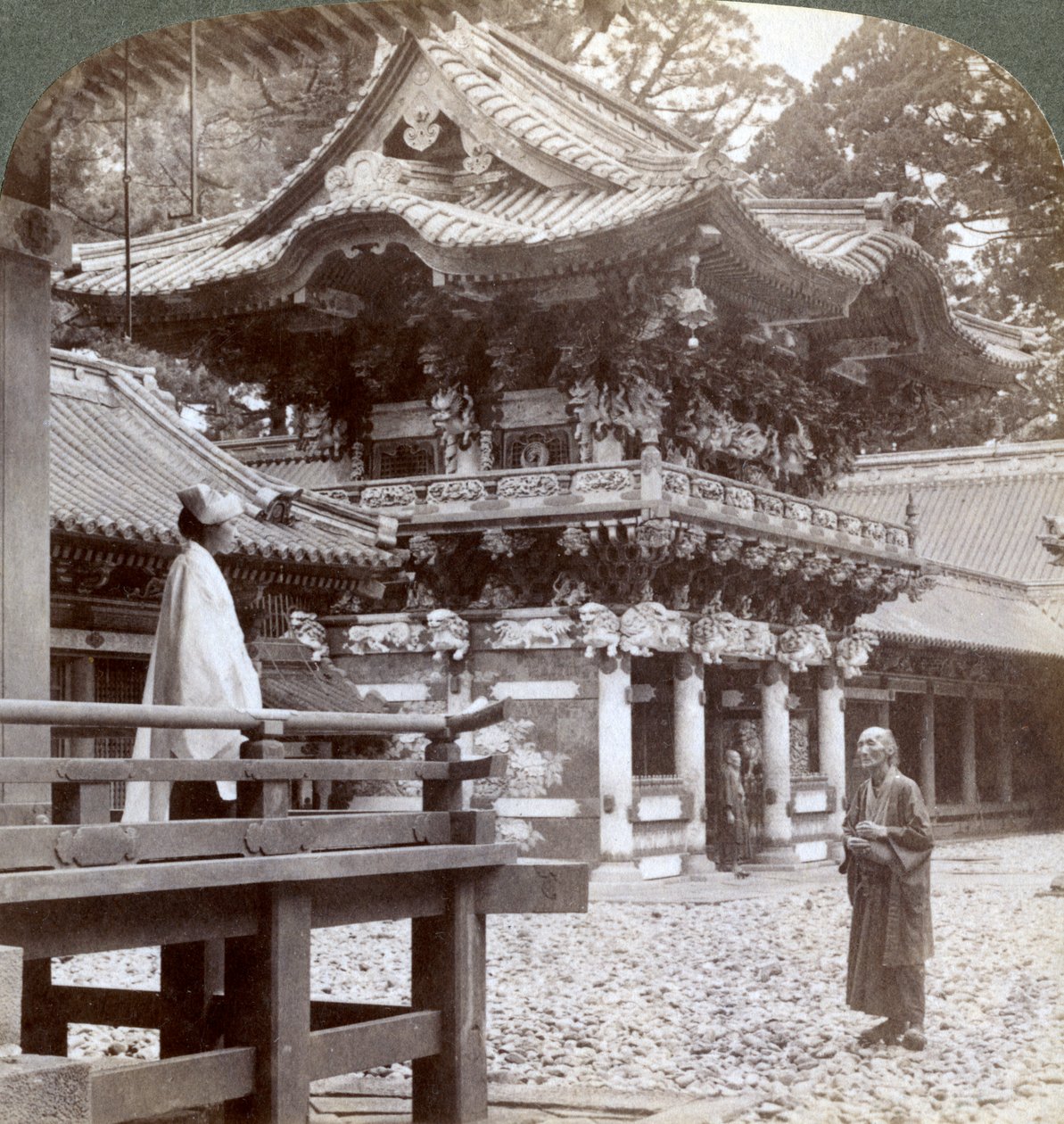 Yomeimon gate, Buddhist Temple of Yakushi, Nikko, Japan by Underwood and Underwood
