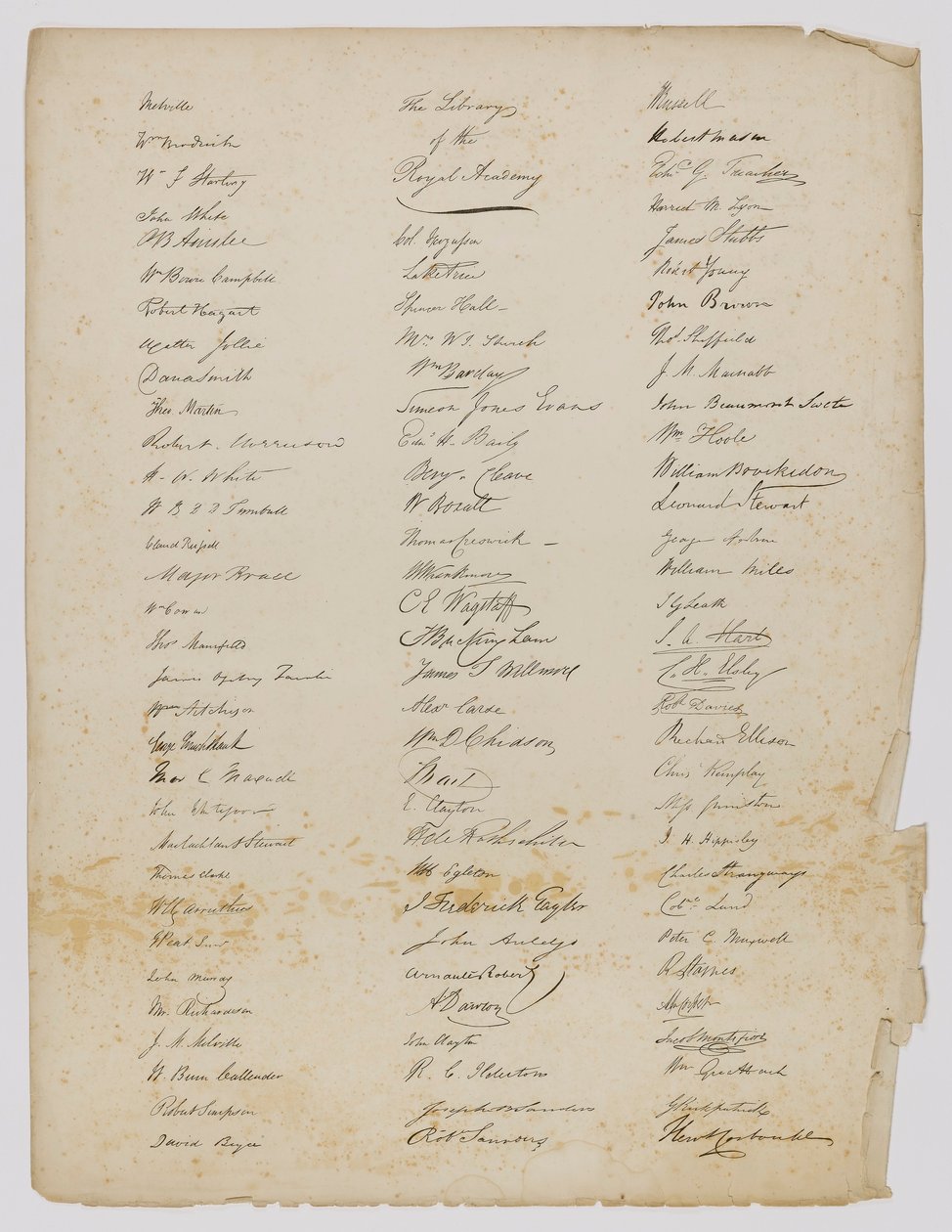 The Library of the Royal Academy (page from book) by Unidentified (European)
