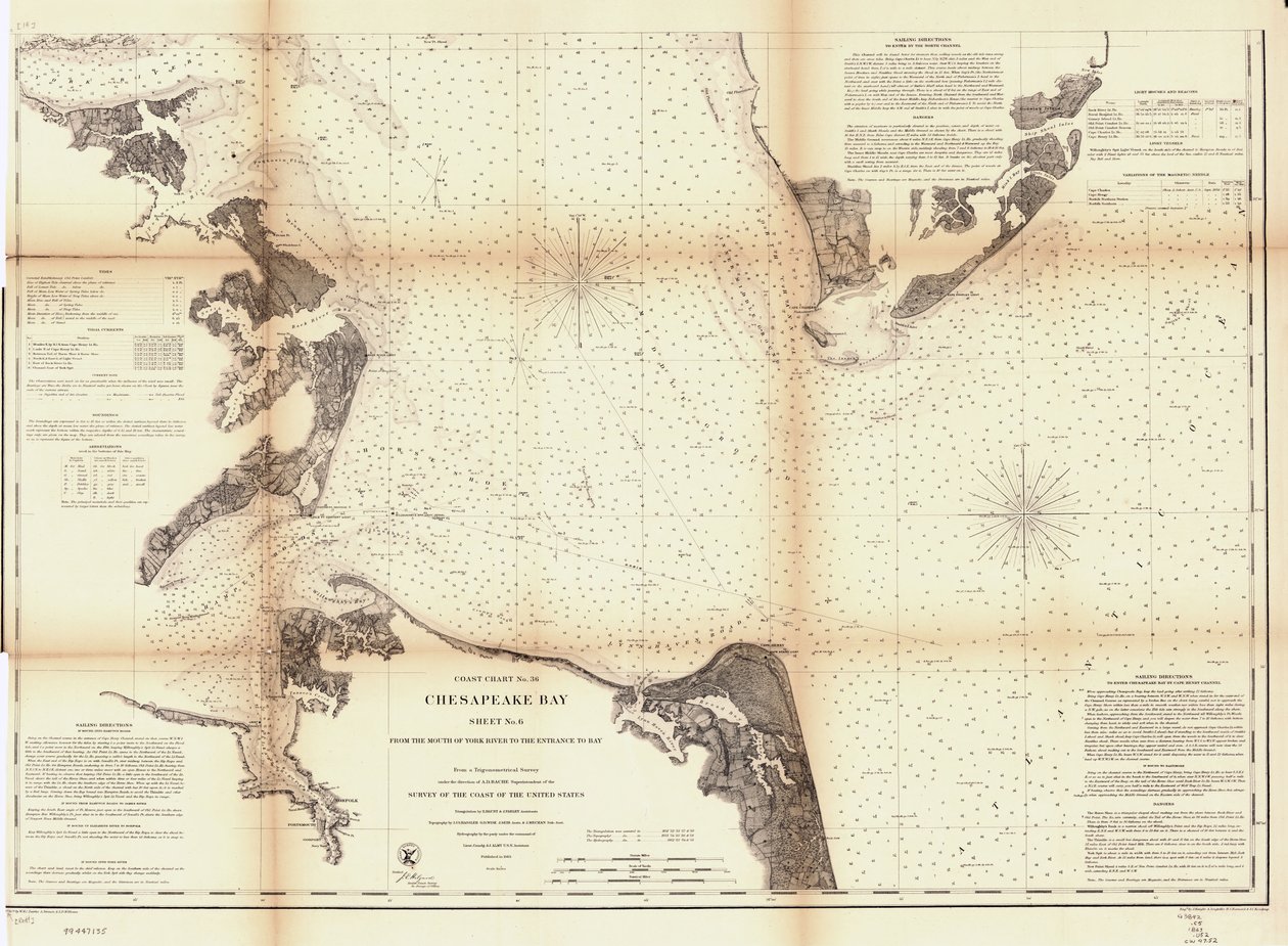 Chesapeake Bay: Sheet 6, from the Mouth of York River to the Entrance to Bay by United States Coast Survey