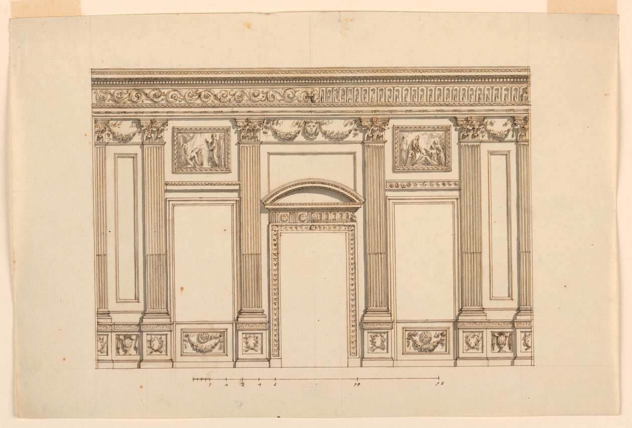 Elevation of a Wall of a Hall by Unknown