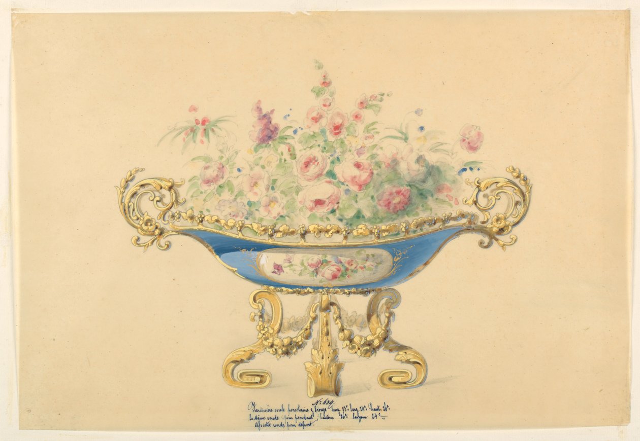 Design for a Jardiniere, ca. 1855 by Unknown
