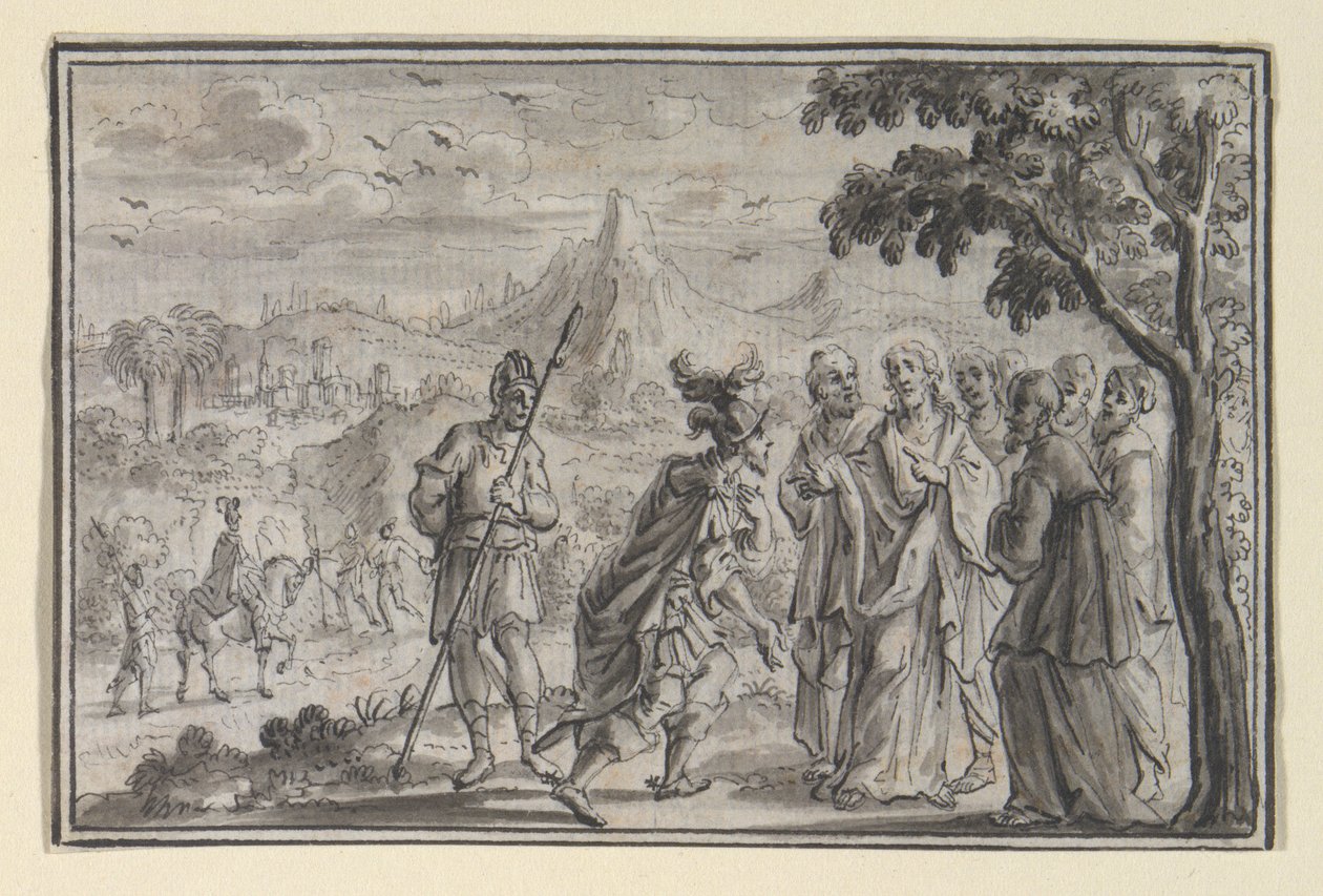 Centurion Beseeching Christ (Luke 7, Mt 8), one of four scenes from the Life of Christ by Unknown