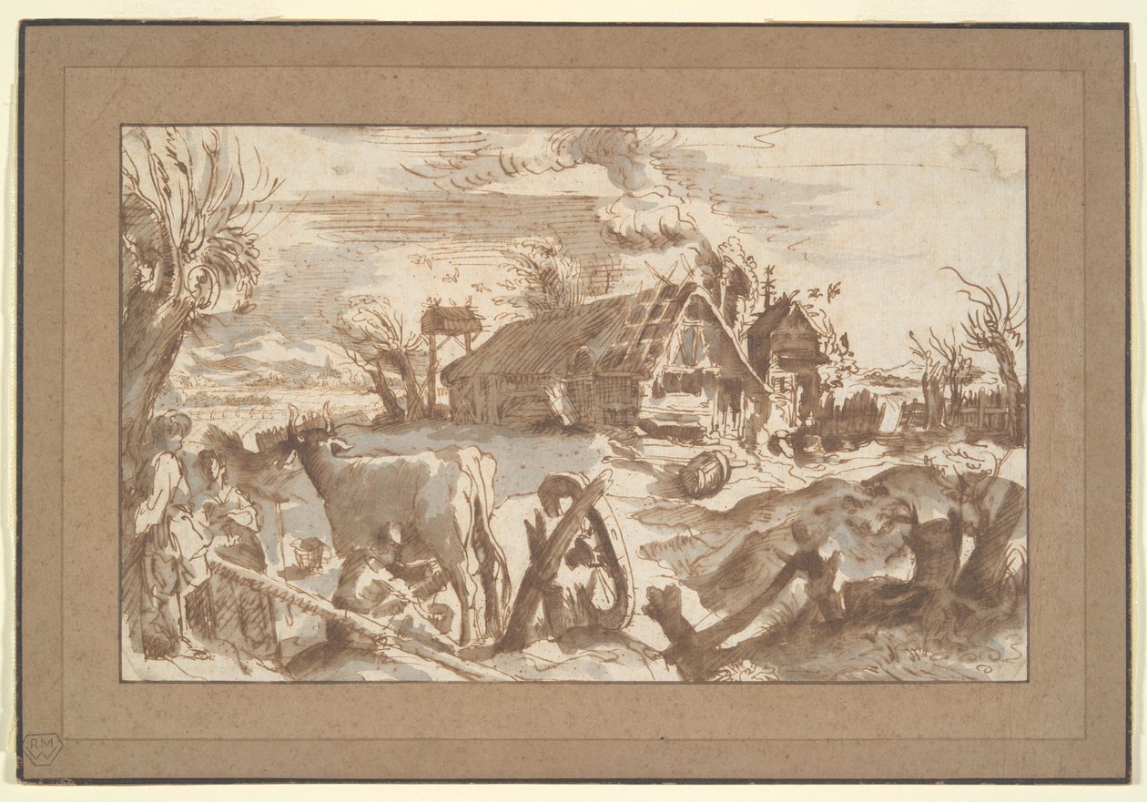 Landscape with Farmhouse by Unknown