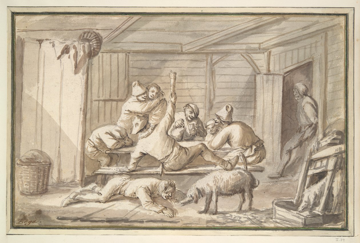 Peasants Drinking by Unknown