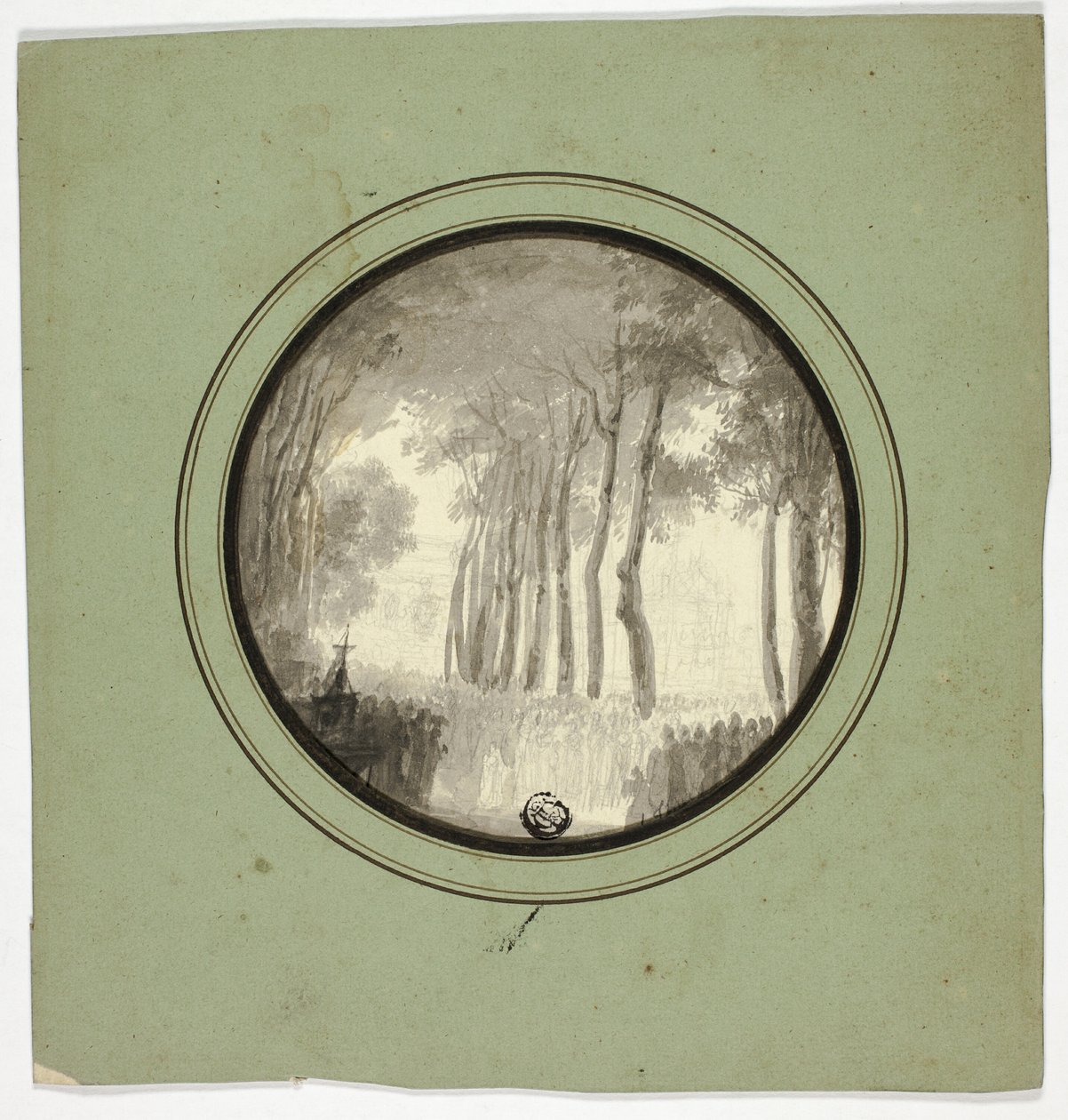 Religious Procession Under Trees by Unknown