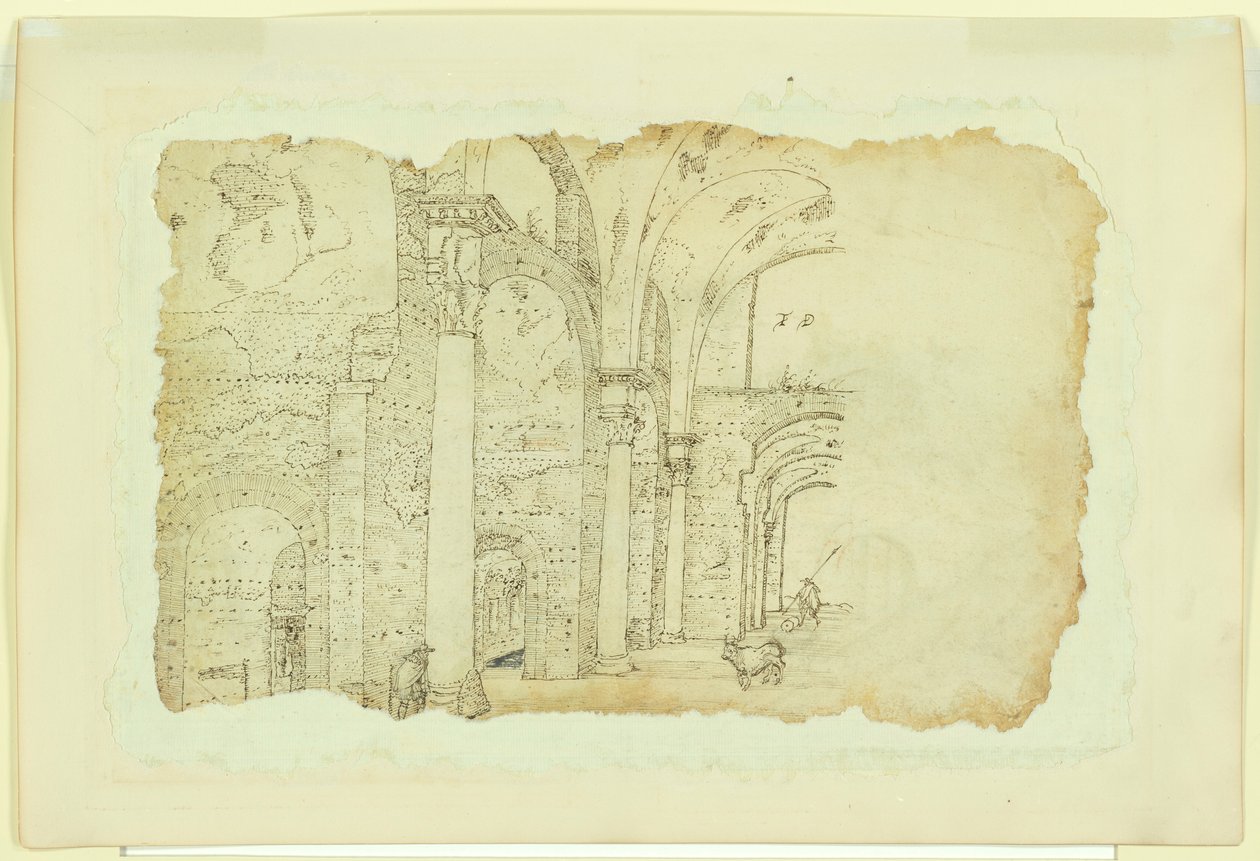 Ruins of the Therms of Diocletian (recto); Another view of the same subject (verso) by Unknown