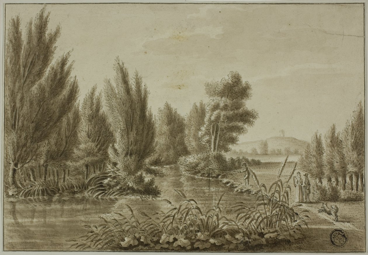 View Over the Leine near Gottingen Toward Rosdorf Warte by Unknown