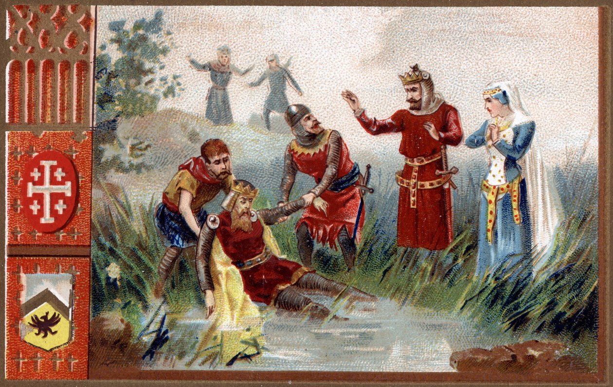3rd crusade: Discovered the body of Emperor Frederic Barbarossa (German Roman Emperor) in the river of Selef in 1190. by Unknown artist