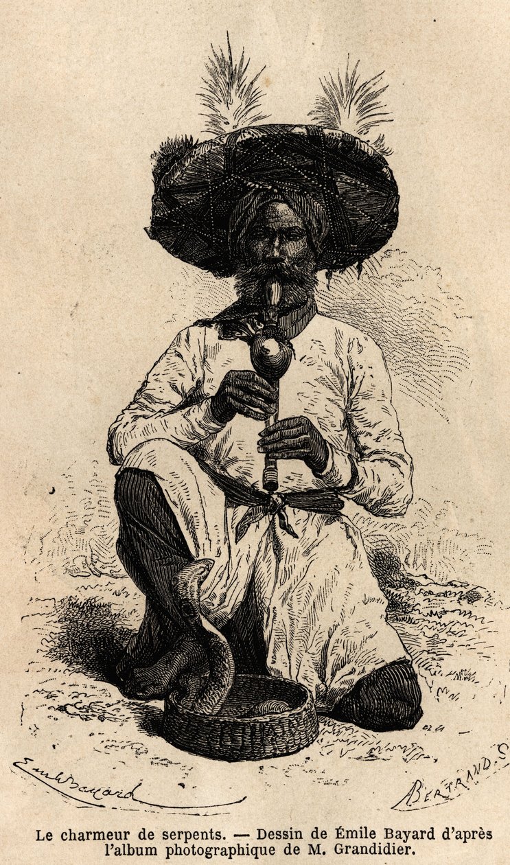 A Fakir, Snake Charmer. Engraving to Illustrate the Voyage in the ...