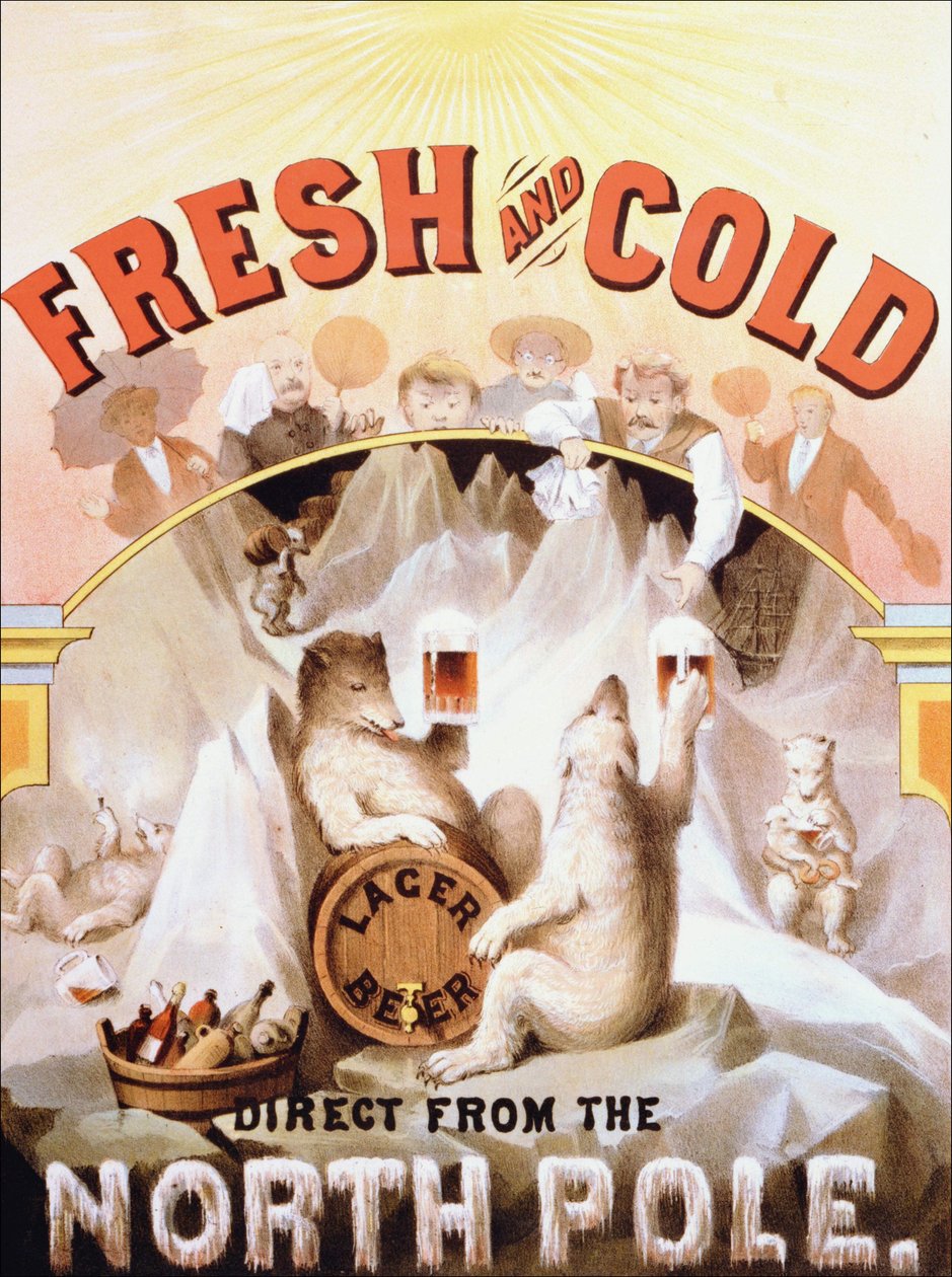 Advertising poster for the Lager Beer. 19th century by Unknown Artist