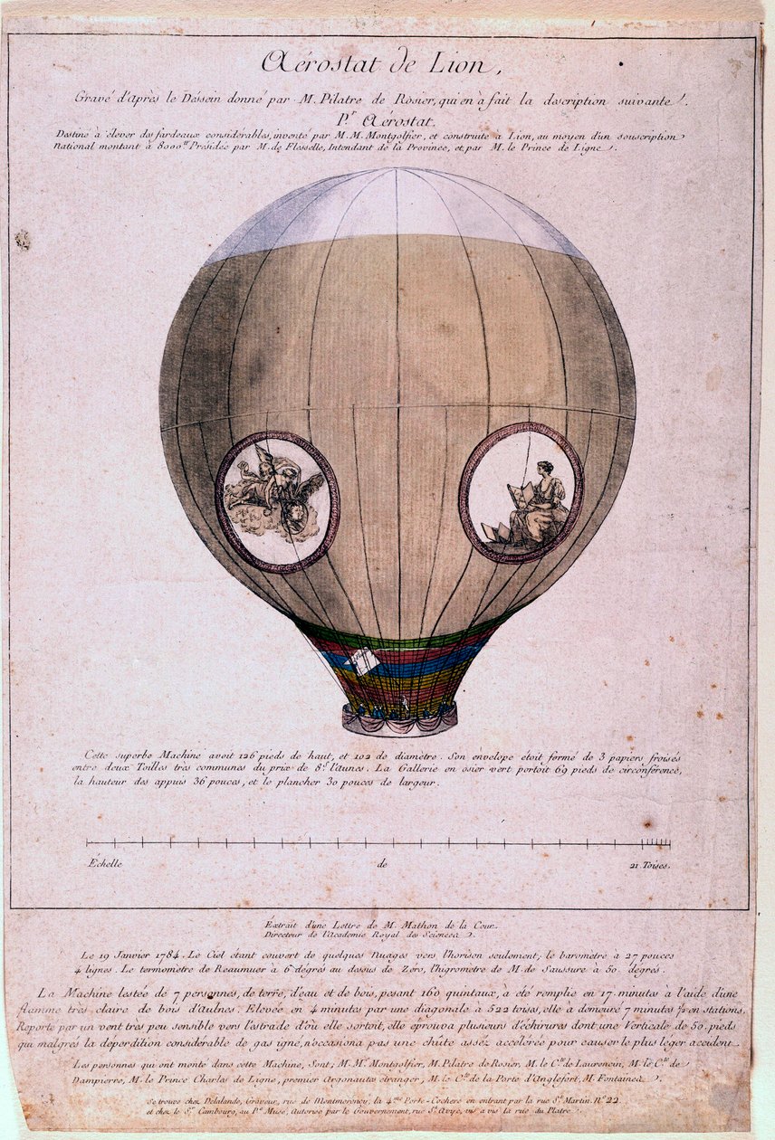 Aerostat de Lyon Built from a Model of the Montgolfiere Brothers by Unknown artist