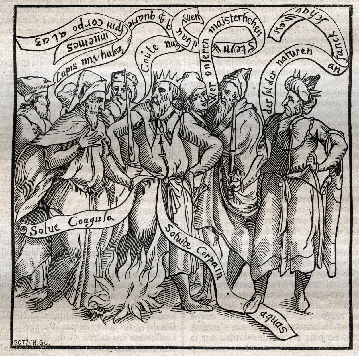 Alchemy: the peat of hermetic philosophers (engraving) by Unknown Artist