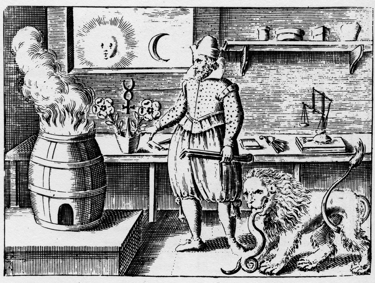 Alchemy - The Flame - Engraving of 1659 in 