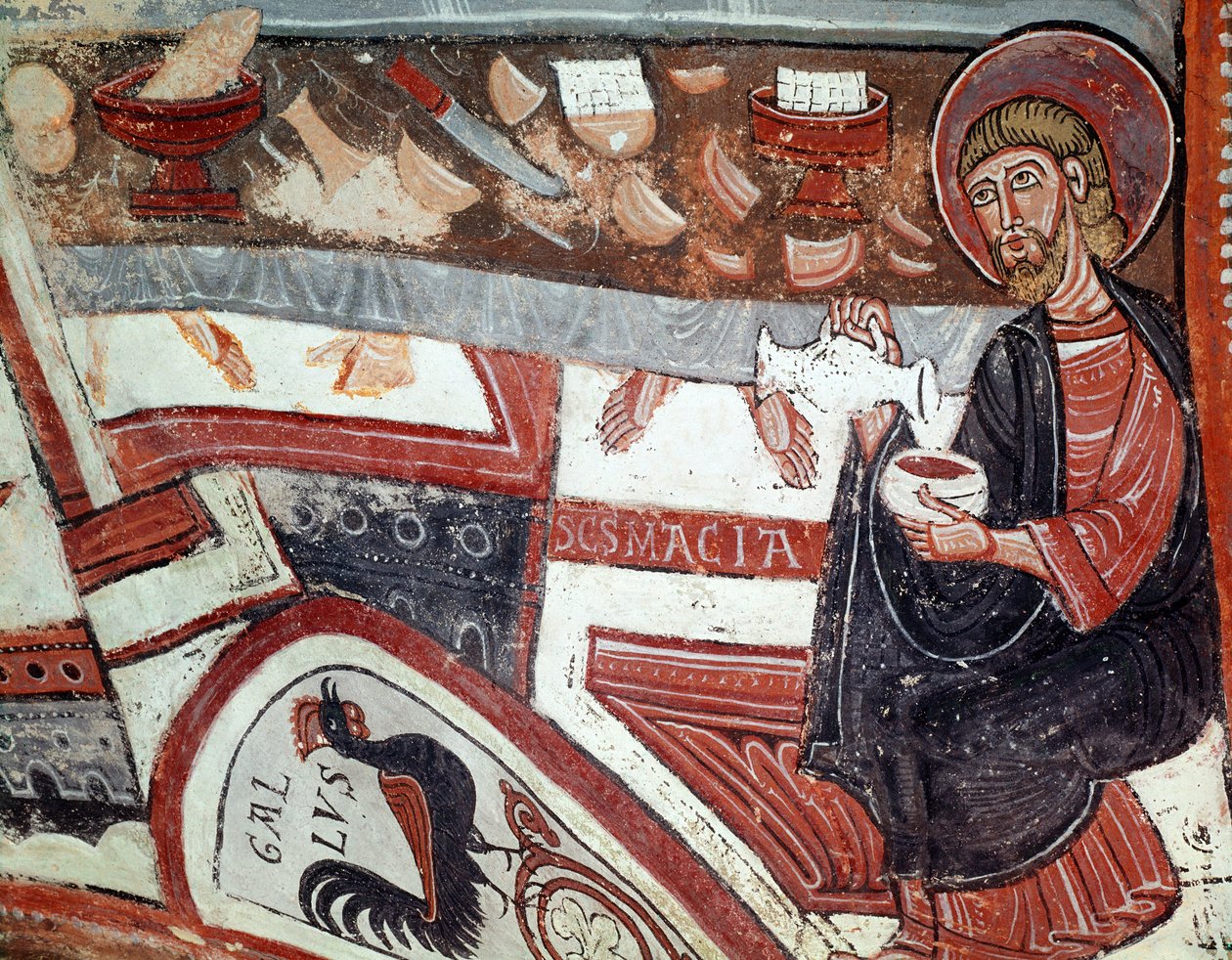 Apostle Serving Wine (detail) by Unknown artist