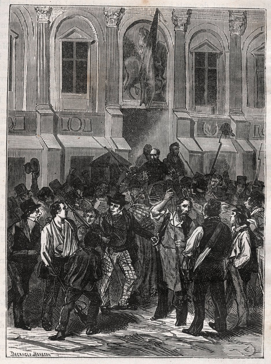 Armand Barbes, French revolutionary (1809-1870) before his arrest on 12 May 1839 - Engraving of 1882 in 