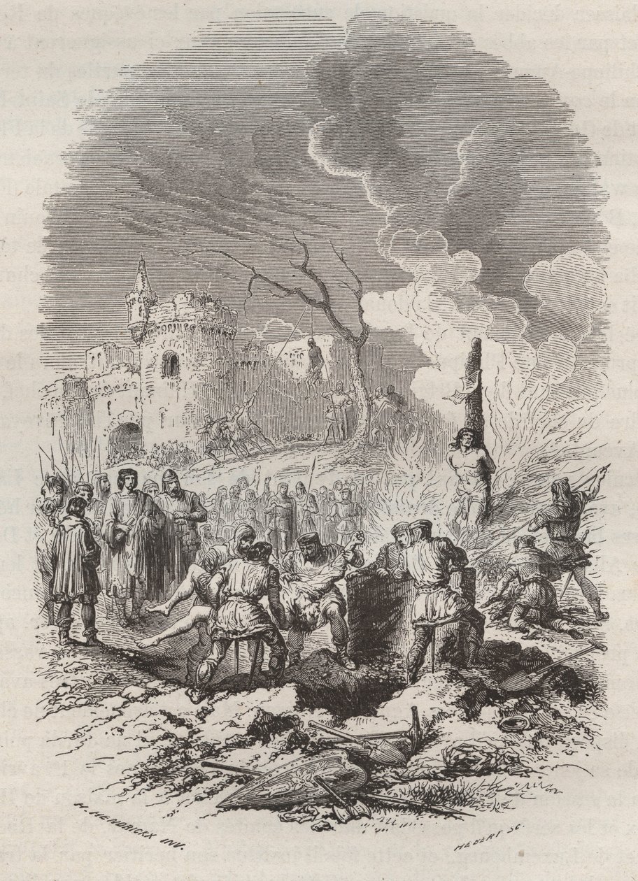 Baldwin V, Count of Flanders re-establishing the police in its states by Unknown artist