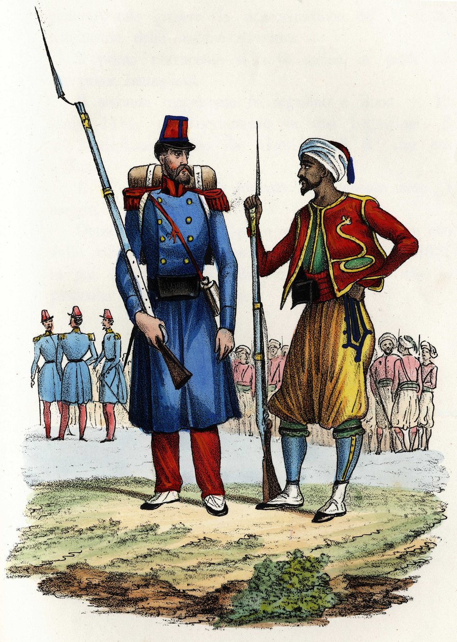Battalion of the Foreign Legion formed and sent to Algeria in 1831; battalion of indigenous riders, formed and sent to Algeria in 1841. In 