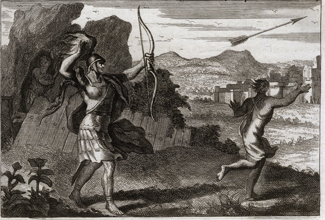 Bible of Royaumont, Old Testament: Jonathan and David. And when Jonathan saw his father