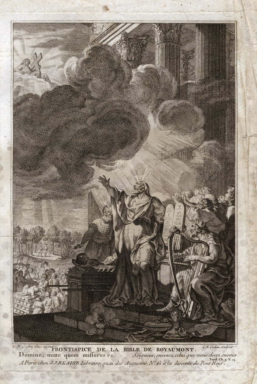 Bible of Royaumont, Old Testament: Moses Addressing God by Unknown artist