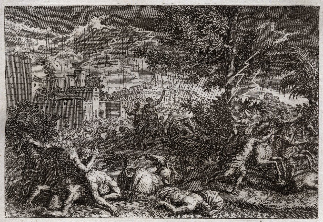 Bible of Royaumont, Old Testament: The Ten Plagues of Egypt. Illustration from 1811. by Unknown artist