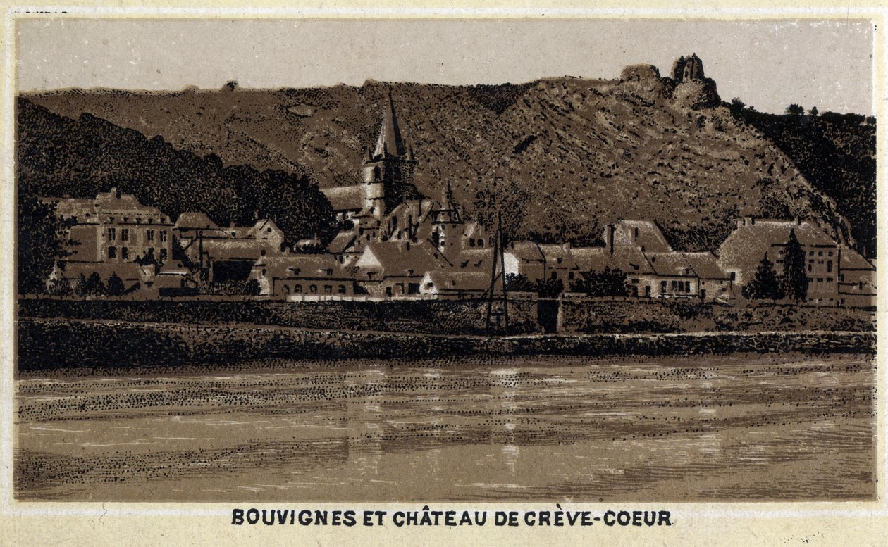 Bouvignes sur Meuse et Chateau de Creve Coeur, Wallonia, Belgium by Unknown artist