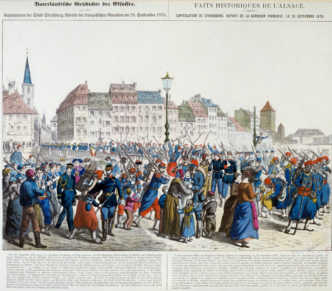 Capitulation of Strasbourg and departure of the French garrison, 28 September 1870 by Unknown artist