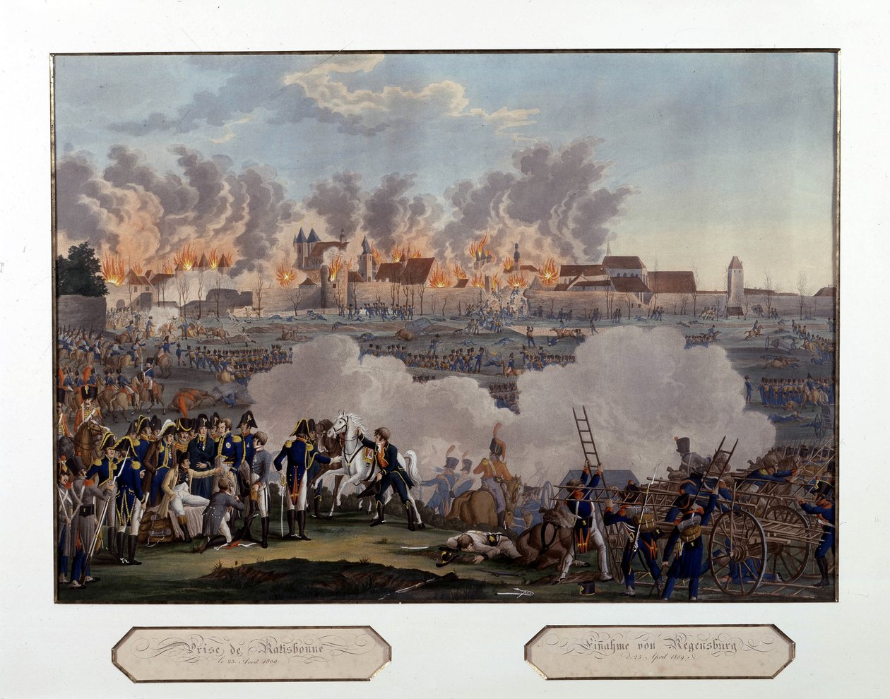 Capture of Regensburg, Napoleonic War, April 23 by Unknown artist