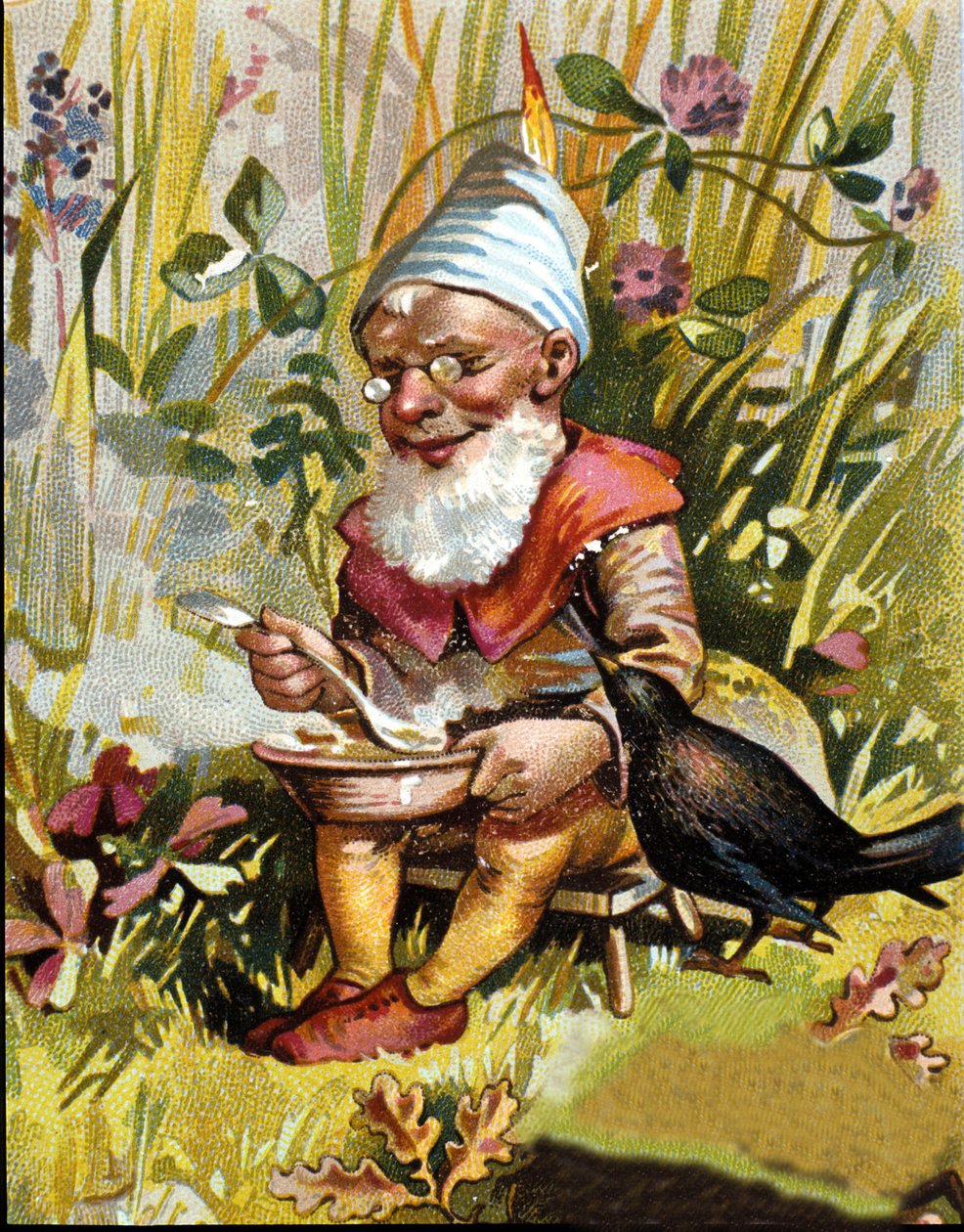 Character of the dwarf or farfadet eats soup by Unknown artist