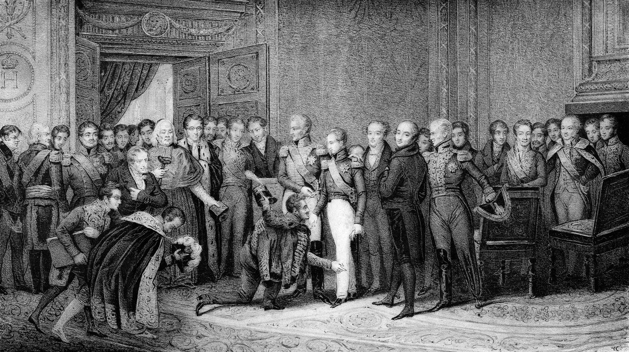 Charles X Abdicting in Favor of Henri d