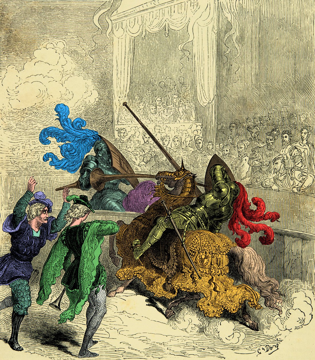 Count Gabriel de Montgomery Fatally Wounding King Henry II by Unknown artist
