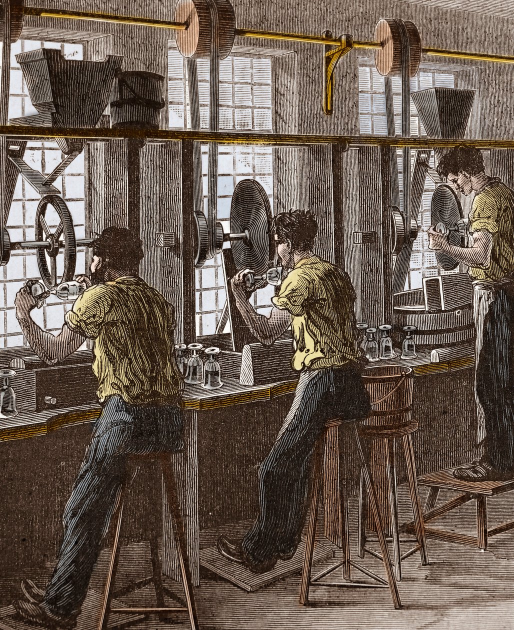 Crystal and Glass Cutting - Polishing of Crystal Glass by Unknown artist