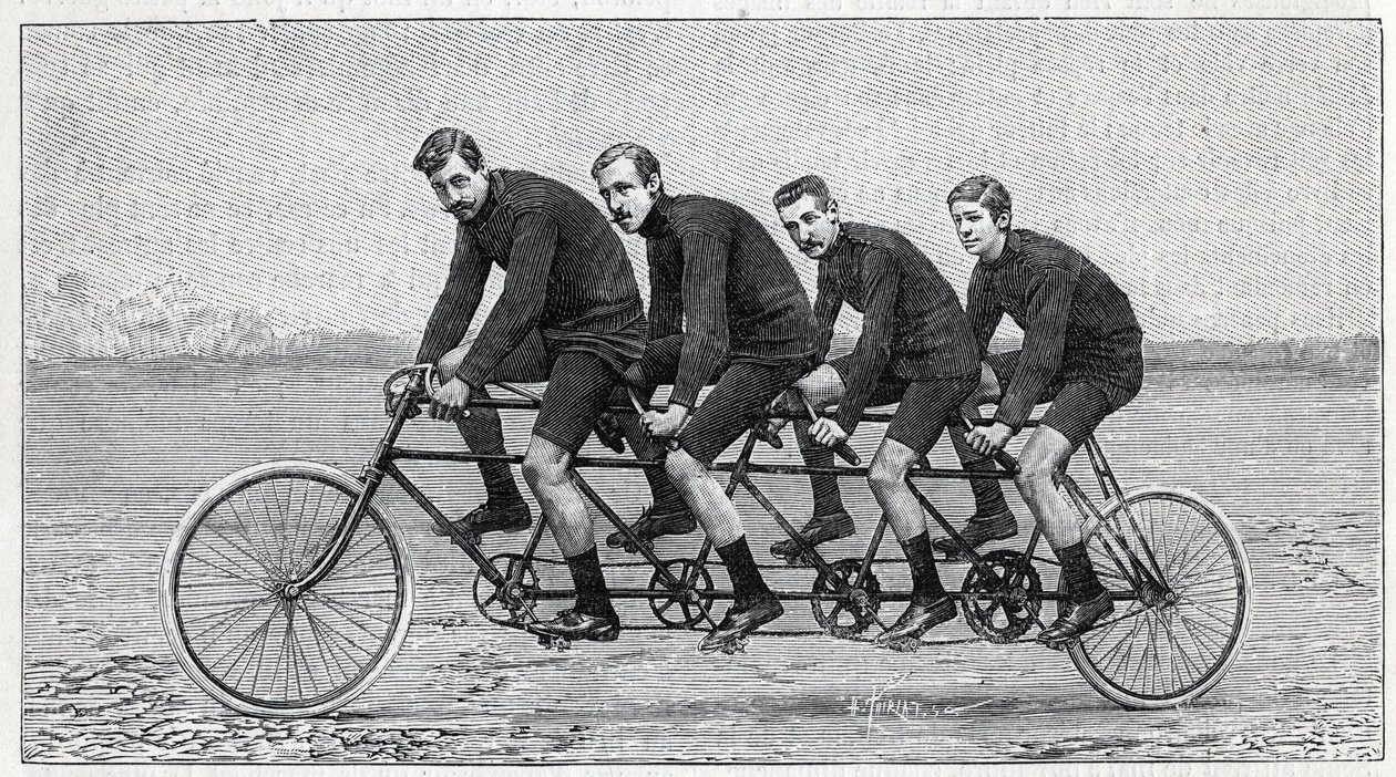 Cyclist on a bicycle called 